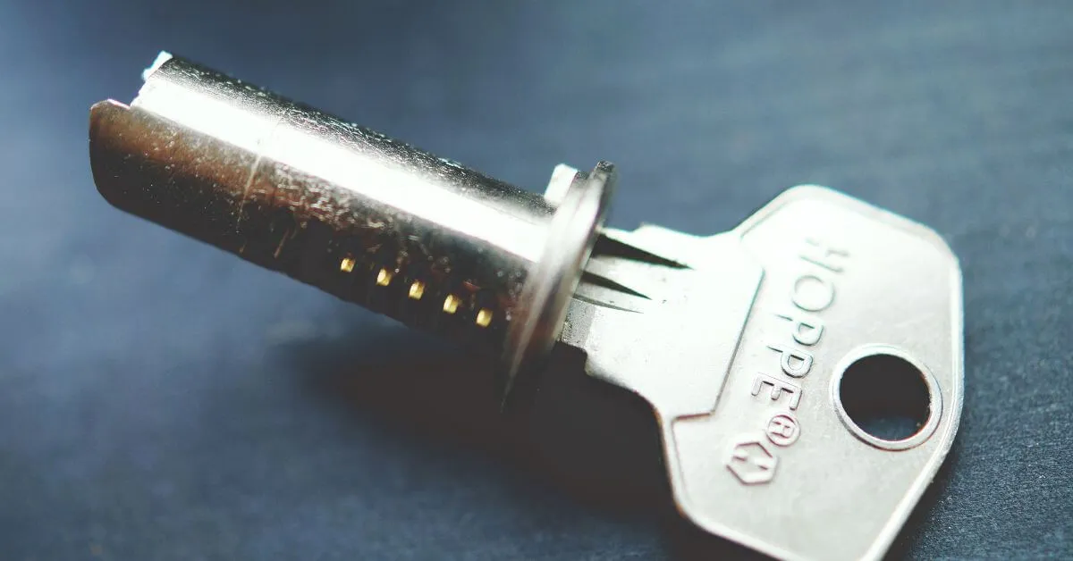 Key in a lock